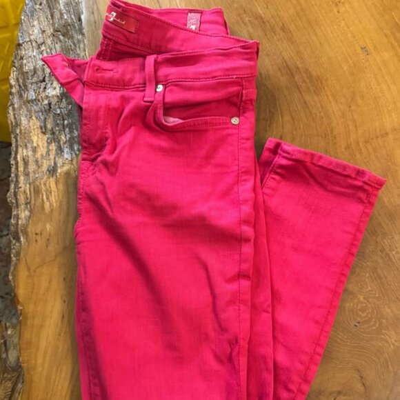 7 For All Mankind Denim - Red Skinny Jeans / 7 For All Man Kind